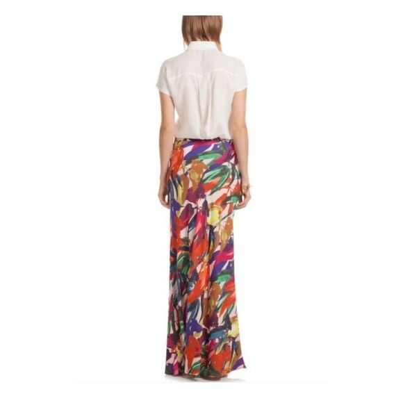 NWT $228 Trina Turk long Colorful “Piper” Silky Viscose Maxi Skirt Sz 2 - Picture 2 of 13